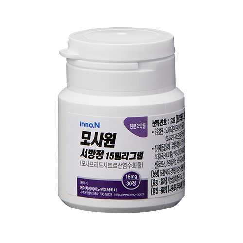 모사원서방정15mg Mosaone SR Tab. 15mg 의약품 정보