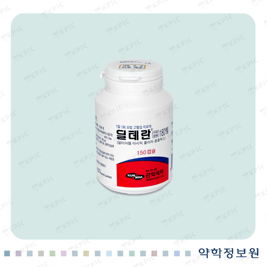 딜테란서방캡슐180mg 포장재 이미지