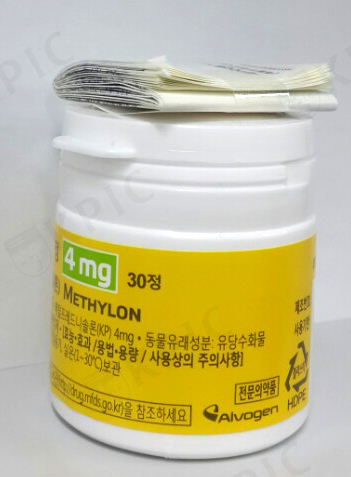 메치론정4mg 포장재 이미지