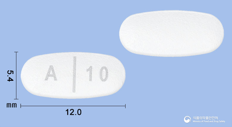 성상 변경 : 흰색의 장방형 필름코팅정→흰색의 달걀형 필름코팅제, 크기 변경(길이(장) : 12.0㎜→10.3㎜, 두께 : 4.0㎜→4.5㎜) [제25-267호]
 (변경일:10/27/2025)