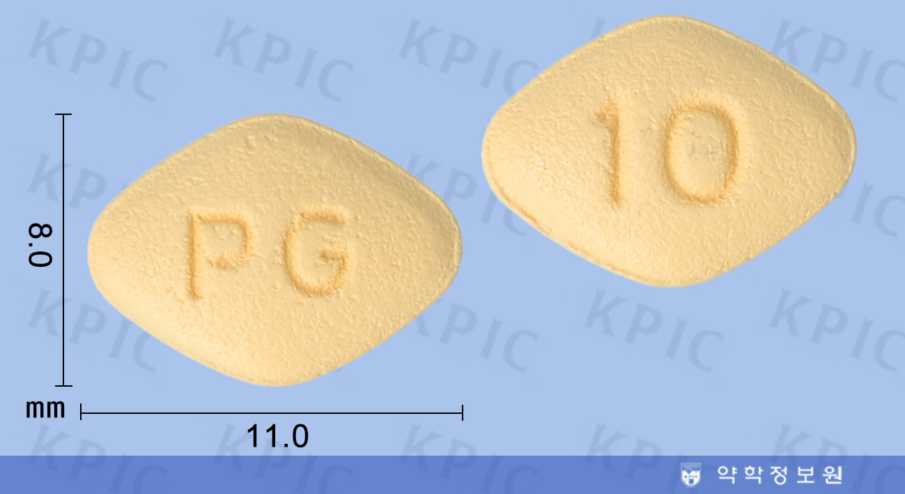 다플로진정10mg Daflozin Tab. 10mg 의약품 정보