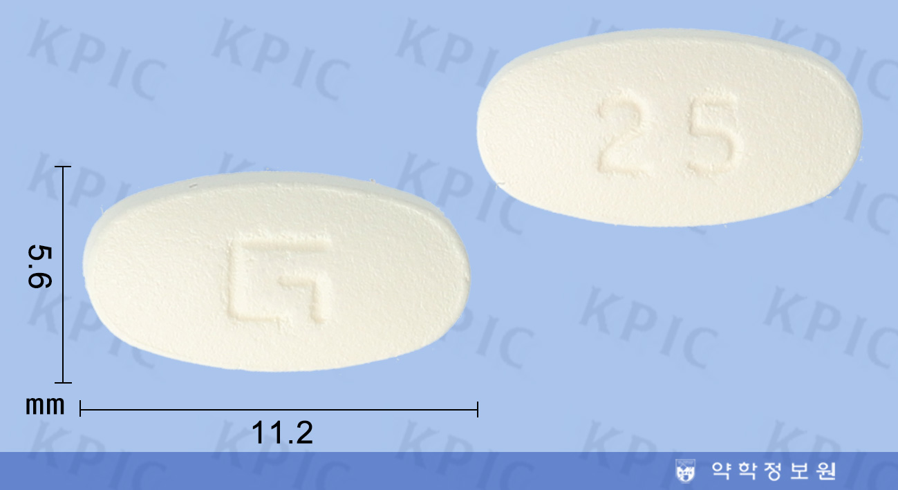 엠플로정25mg Emflo Tab. 25mg 의약품 정보
